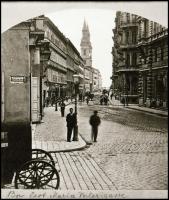 cca 1872 Klösz György (1844-1913) pesti fényképész fotóiról készült 12 db reprodukciós negatív (gőzm...