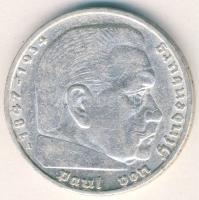 Német 3. Birodalom 1936A 5M Ag "Hindenburg" nagy h.k.-tel T:2/3 apró ph