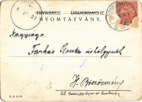 1901 Ski, winter sport art postcard. N.W.D. & S. litho (kopott sarkak / worn corners)