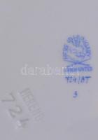 Herendi virágmintás porcelán csésze aljjal, kézzel festett, jelzett, hibátlan, d: 14 cm, m: 7 cm