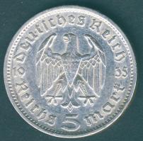 Német 3. Birodalom 1935F 5M Ag "Hindenburg" T:3 kis ph.
