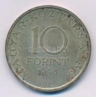 1948. 10Ft Ag "Széchenyi" T:1- patina 
Adamo EM2