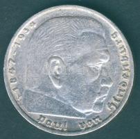 Német 3. Birodalom 1935F 5M Ag "Hindenburg" T:3 kis ph