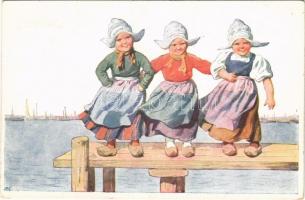 1920 Children art postcard. B.K.W.I. 692-5. s: K. Feiertag