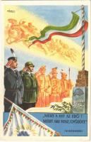 Mert a hit az erő! Mert aki hisz, győzött (Hiszekegy) Kiadja az Ereklyés Országzászló Nagybizottsága / Hungarian irredenta propaganda, Hungarian flag, Trianon s: Lamoss (EK)