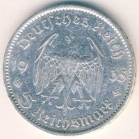 Német 3. Birodalom 1935A 5M Ag "Garnisonkirche" T:3 apró ph.