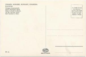 Virágos kemencénél. Kalocsai népviselet, magyar folklór / Hungarian folklore, peasant costumes from ...