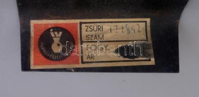 Dobos Gy. iparművész réz asztali képkeret, fénykép tartó. Képméret 8x14 cm