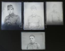 cca 1943-1947 Katonákról készült műtermi felvételek, Mosonyi Antalné kiskunfélegyházi fényképész műt...