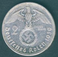 Német 3. Birodalom 1939A 2M Ag "Hindenburg" T:2 kis ph.