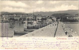 1904 Crikvenica, Cirkvenica; kikötő, csónakok / port, boats