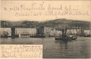 1903 Fiume, Rijeka; Via del Lido / port