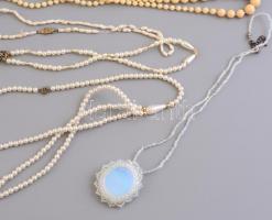 8 db gyöngy és gyöngy nyaklánc