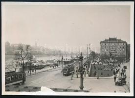 cca 1930 Budapest, Petőfi tér, fotó, 8,5×6 cm