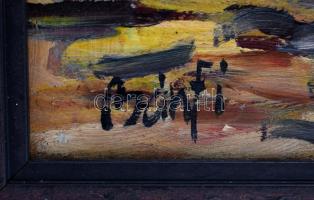 Bánfi jelzéssel: Balatoni nosztalgia. Olaj, karton. Fa keretben. 40x50 cm