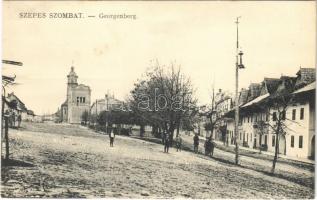 Szepesszombat, Georgenberg, Spisská Sobota (Tátra, Vysoké Tatry); Fő tér. Ifj. Kirner Károly kiadása / main square