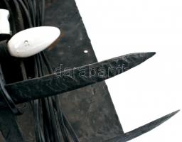 Kovácsoltvas falikar fali lámpa. Dugaljas vezetékkel 38 cm