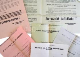 1916 Hadikölcsönnel kapcsolatos nyomtatványok 4 db elismervény + 2 tájékoztató füzet