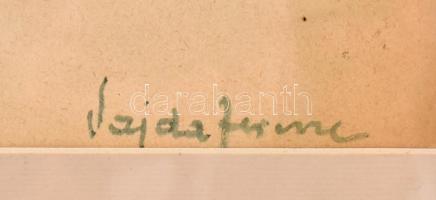 Vajda Ferenc (1892-?): Jégvágók, 1947. Akvarell, ceruza, papír, jelzett. Jobb felső sarkában kissé s...