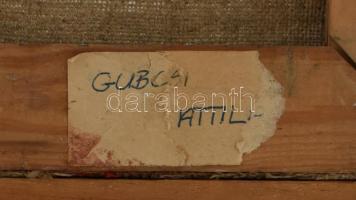 Gubcsi Attila (1954-2020): Műterem. Olaj, vászon, jelzés nélkül, hátoldalán címkén a festőművész nev...