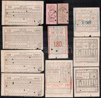 cca 1930 11 db közlekedési jegy villamos, autobusz, vonatjegy.