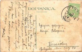 1913 Ivanska, Fő tér, templom. Jakob Fürst kiadása / main square, church (fl)