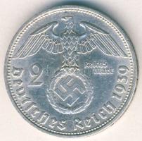 Német 3. Birodalom 1939D 2M Ag "Hindenburg" T:2 kis ph.