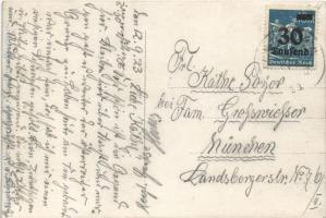 1923 Tengling am Waginger See (Taching am See); general view, church. Karl Sammüller photo