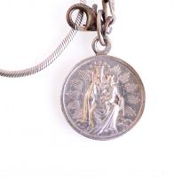 Ezüst(Ag) gyűrű, 3 db + kígyó nyaklánc, medállal, jelzettek, bruttó: 28,46 g