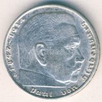 Német 3. Birodalom 1939D 2M Ag "Hindenburg" T:2 kis ph