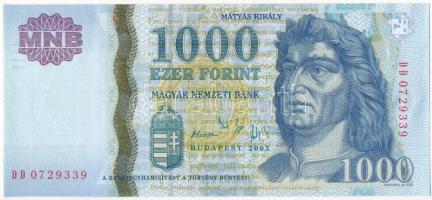 2005. 1000Ft DD 0729339 T:I Hungary 2005. 1000 Forint DD 0729339 C:UNC