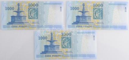 2009. 1000Ft "DB 1133279" + 1000Ft "DC 4149691" + 1000Ft "DD 0100908" ...