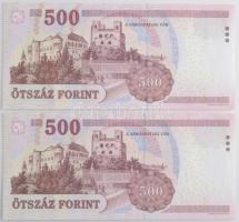 2007. 500Ft "EA 9885114" + 500Ft "EB 1709613" T:I
Hungary 2007. 500 Forint &quo...
