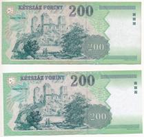 2004. 200Ft "FB" + 2006. 200Ft "FA" T:II
Hungary 2004. 200 Forint "FB"...