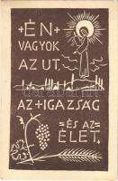 Én vagyok az út, az igazság és az élet / Hungarian religious art postcard