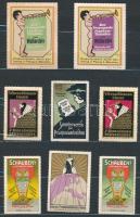8 db bélyeggyűjtés témájú levélzáró berakólapon