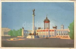 1938 Budapest XXXIV. Nemzetközi Eucharisztikus Kongresszus főoltára / 34th International Eucharistic Congress, main altar s: Börtsök (EB)