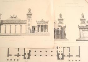 cca 1880 A Bécsi Burg épületeinek tervrajza 7 db nagy méretű fénnyomat. kb 30x40 cm
