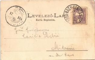 1901 Cadavica, Cadjevice, Csagavica, Zagiotschau; templom, üzlet. Weiss & Dreykurs / church, sho...