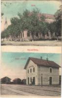 1912 Szentfülöp, Backi Gracac, Filipsdorf; vasútállomás, zárda / nunnery, railway station (ázott sarok / wet corner)
