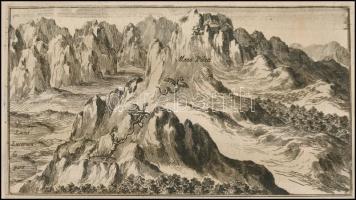 1682 Földalatti fantázia állatok, szörnyek rézmetszetű képe. Athanasius Kircher Mundus subterraneus,...