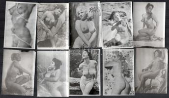 10 db retró erotikus fotó, 9,5×6,5 cm