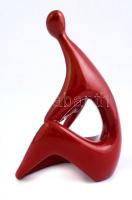 Zsolnay art deco figura (Meditáció). Ökörvér mázzal. Tervezte: Török János. Jelzett, apró kopásokkal...