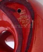 Zsolnay art deco figura (Meditáció). Ökörvér mázzal. Tervezte: Török János. Jelzett, apró kopásokkal...