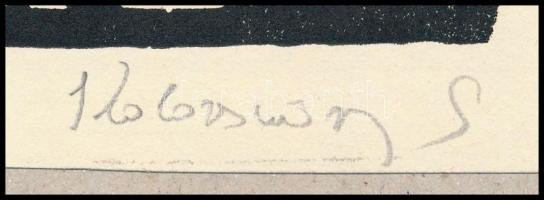 Kolozsváry Sándor (1896-1944): Várandósság. Fametszet, papír, kartonra ragasztott, utólagos jelzésse...