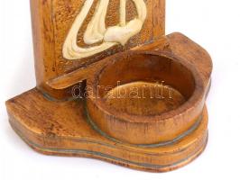 Oliver Tonton art nouveau stílusú gyertyatartó pár. Műgyanta. 20 cm