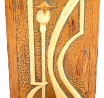 Oliver Tonton art nouveau stílusú gyertyatartó pár. Műgyanta. 20 cm