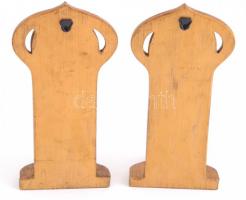 Oliver Tonton art nouveau stílusú gyertyatartó pár. Műgyanta. 20 cm