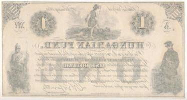 1852. 1Ft "Kossuth bankó" kitöltetlen "A" T:I- 
Hungary 1852. 1 Forint "A&...