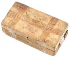 Súlykészlet, 8 db, 5g-10dkg, sérült fa tartóban